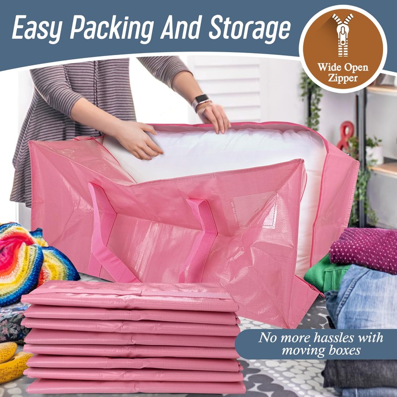 6 Pack Extra Heavy Duty Large Moving Bags with Strong