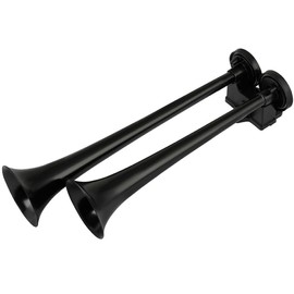 Scitoo 150db Super Loud 2Pcs Electric Air Horns Kit for Vehicles, Air Horns with Two Pump, Applicable for Bus, ATV, Motorcycle, Van, Truck (Black)