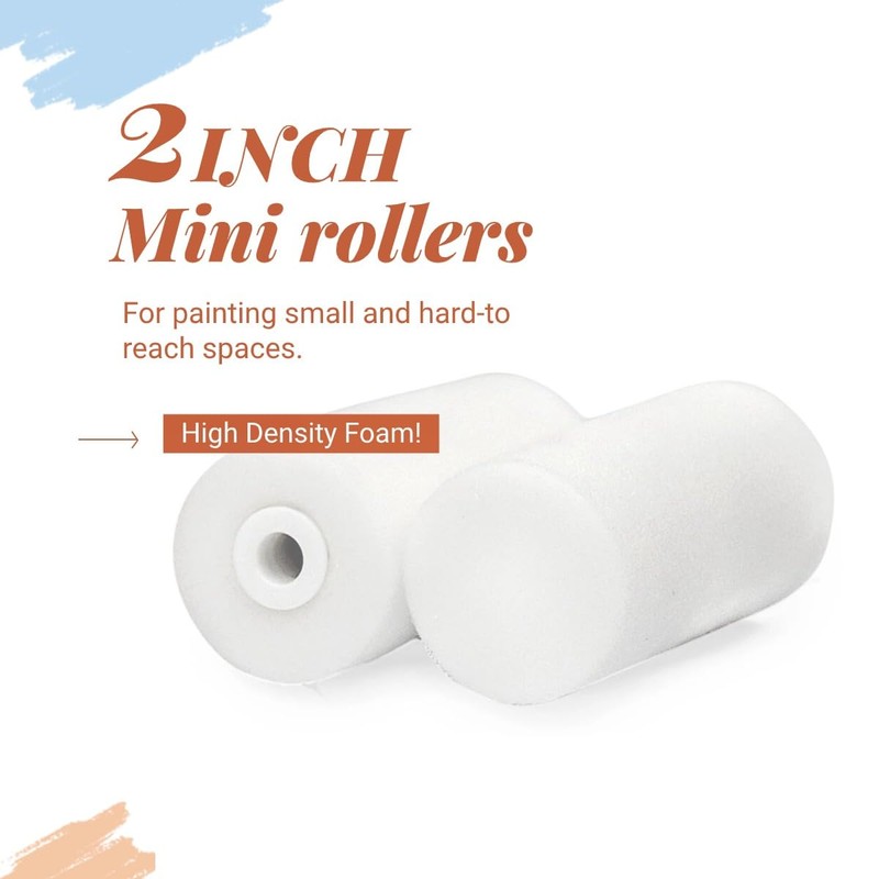 Paint Roller,Small Paint Roller, 2 Inch Paint Roller, Small Foam