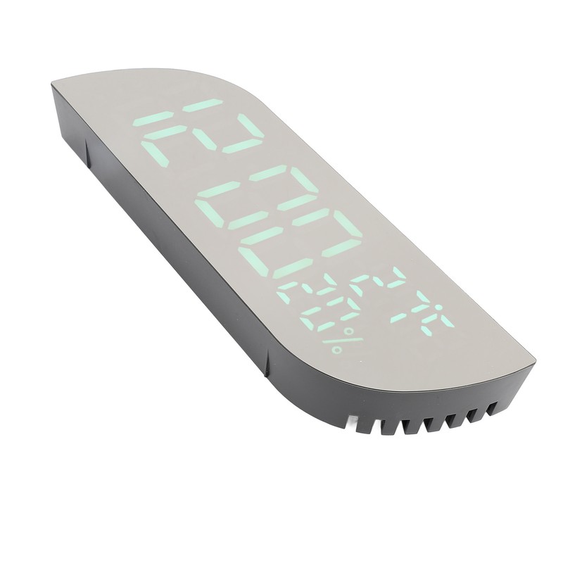 Digital Alarm Clock Multifunction Innovative Silent Temperature Humidity LED Mirror
