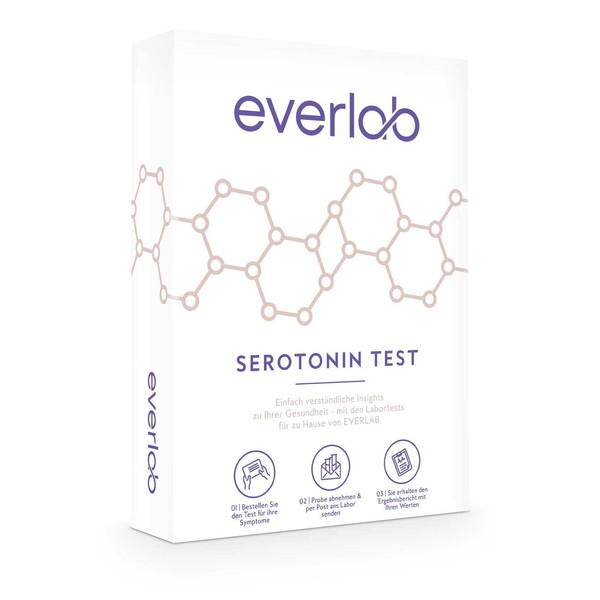 EVERLAB Serotonin Test - Test Serotonin Levels Quick & Easy | Urine Test | Self Test for Home