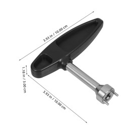 BESPORTBLE Plastic Handle Shoes Spike Wrench Tools Easy Removal Long Pegs Black for Golfers Spike Wrench and Cleat Set