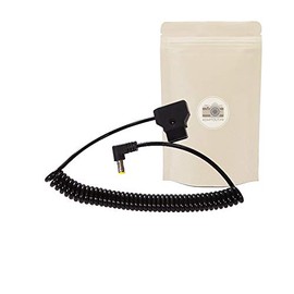 DTAP Braided Cable Right D-Tap Male to DC 12V 5.5x2.1 BMCC Blackmagic DSLR 40cm Camera Accessory Connector - 130cm