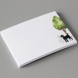 Dog Breeds Sticky Notes - 4" x 3" 50 Sheets. Notepad, to Do List, Reminder Note. Gift for Dog Lovers. (5, Poodles (Black & White))