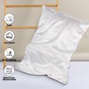2 Pack White Silk Pillowcases, Satin Pillowcase for Hair and