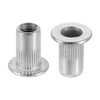 sourcing map M3 304 Stainless Steel Rivet Nuts Flat Head