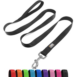 PenSeepet Basic Dog Leashes 6 FT Padded Handle Nylon Dogs Leashes for Medium Dogs Black