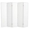Red Lantern 6 ft. Tall Window Pane Shoji Screen-White-5 Panels