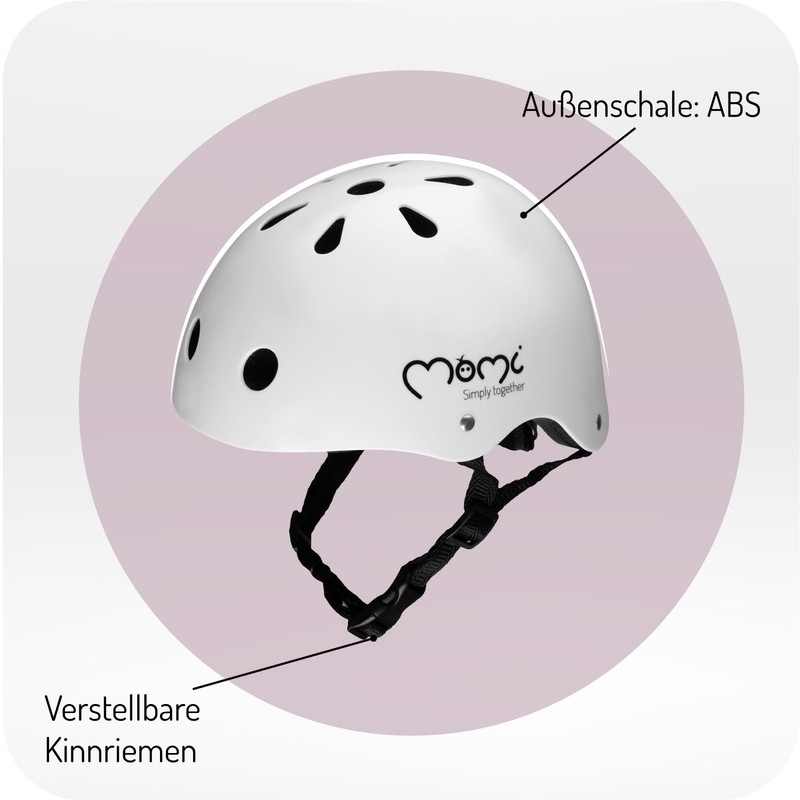 Momi Unisex-Children Mimi Helmet, Grau Matt, 48-58