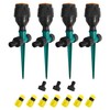 4 Pack Gear Drive Sprinkler for Yard Garden Lawn Above