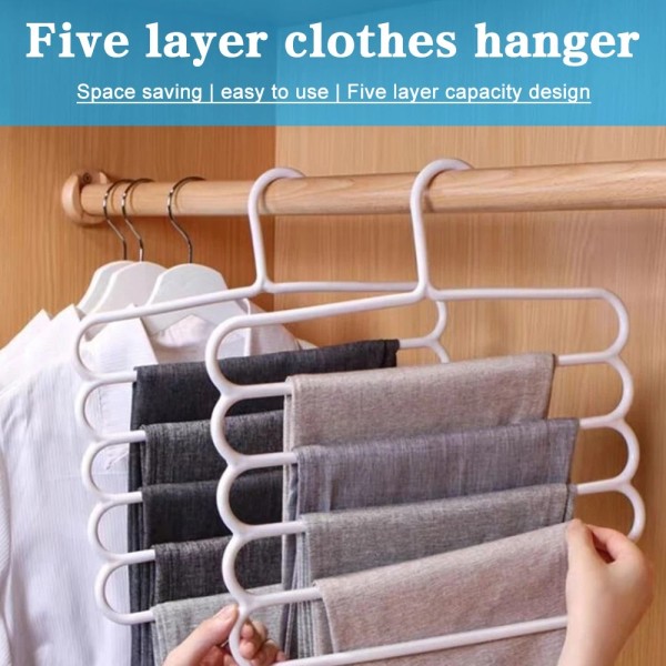 Unbranded 1X Trousers Hanger 5 Layers S Shape Pants Scarf