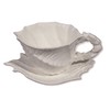Blue Sky Ceramics Shell Figural Cup & Saucer White, Multi
