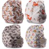 Littles and Bloomz Reusable Nappy, Standard Popper, 4 Nappies, FLP2-0405