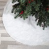 White Christmas Tree Skirt, Tree Skirt Snow White Plush Velvet