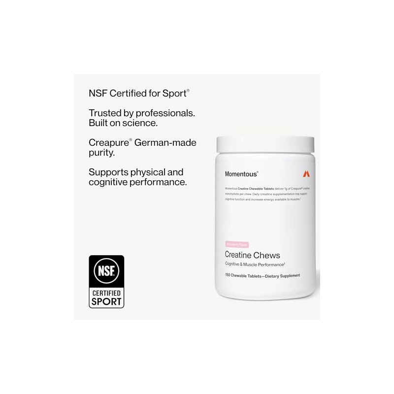 Momentous Creatina Masticable - Creapure Monohidrato