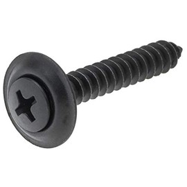 Hillman 3142 10 x 3/4-Inch Oval Phillips Trim Screw with Washer, 20-Pack,Black Phosphate