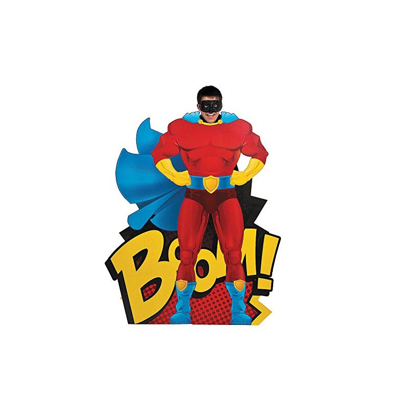 Fun Express Superhero Standup - Cardboard Photo Cutout (4 ft