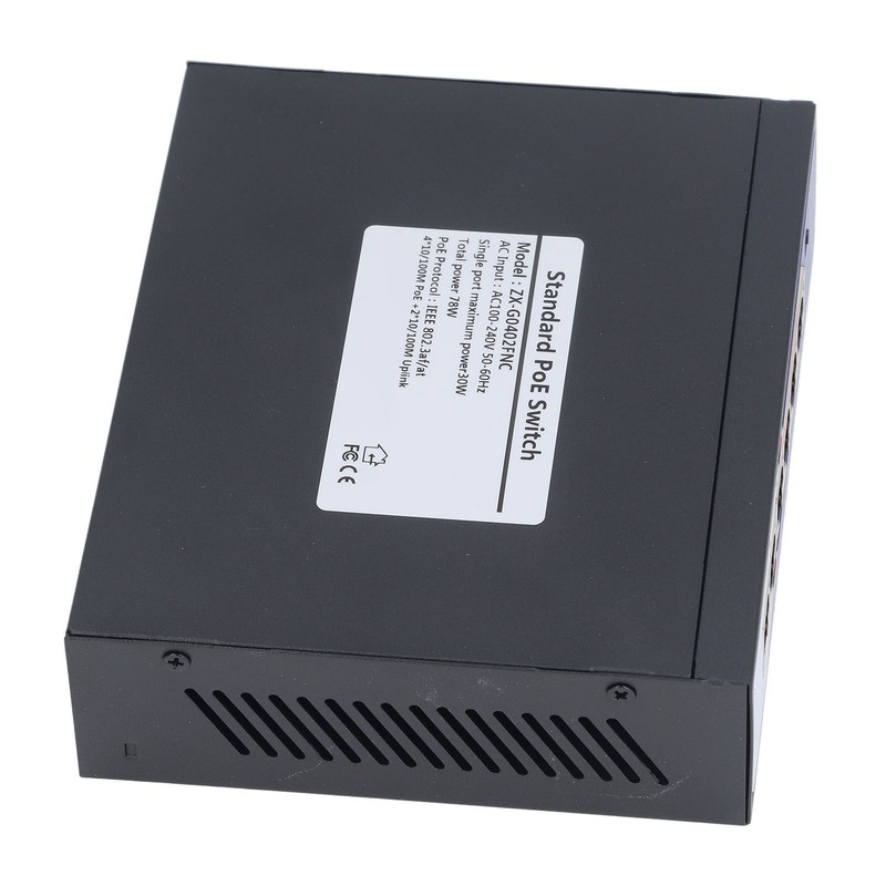 6 Port PoE Switch 1.2Gbps Ethernet Switch Unmanaged Plug and