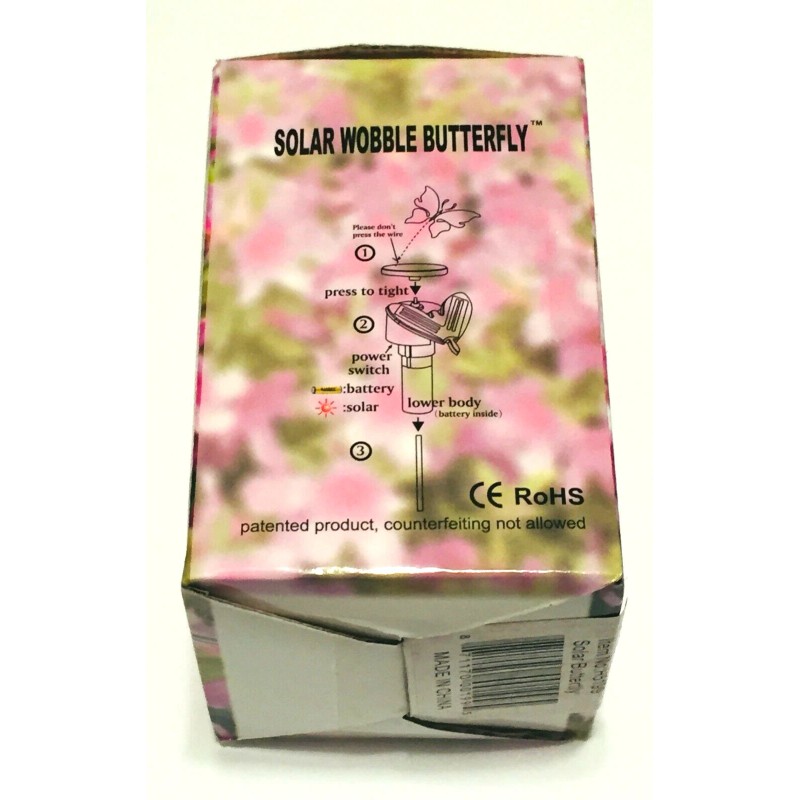 Solar Power Fluttering Wobble Butterfly For Garden Plants & Décor-