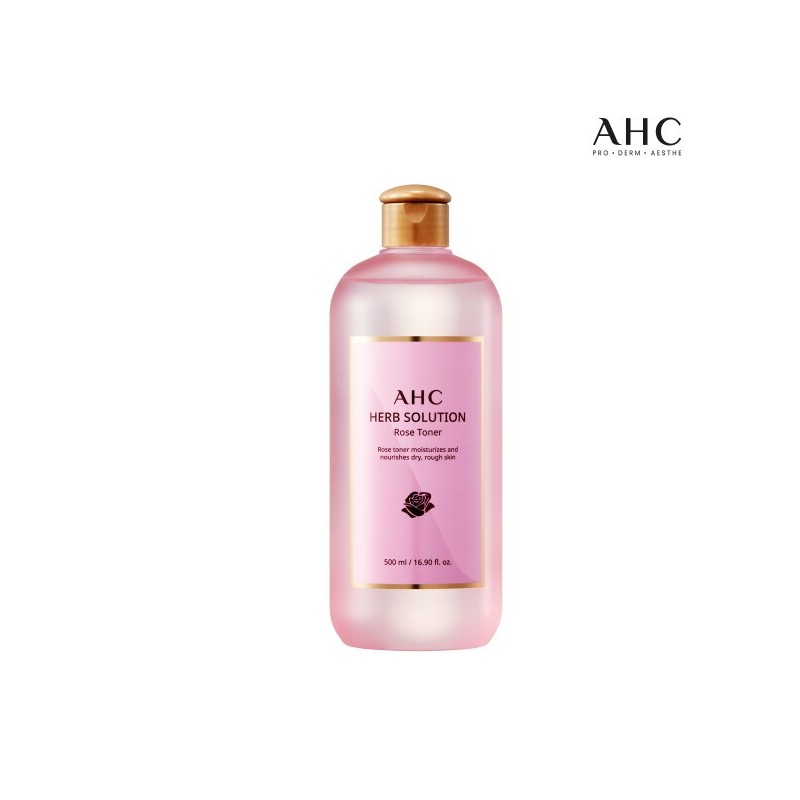 AHC Herb Solution Toner Rose 500ml + (free gift) sachet