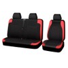 Black PU Leather 2+1 Van Front Seat Cover Set with