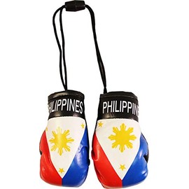 Philippines - Novelty Mini Boxing Gloves with Black Snap Connection