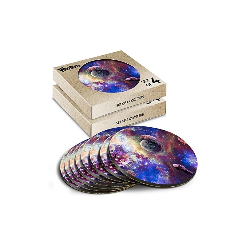 8 x Round Coasters - Microscopic World Germs Bacteria Virus