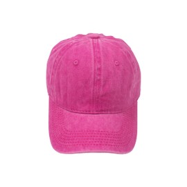 Baseball Cap in Vintage Used Look 100% Cotton Unisex Jeans Denim Cap, Pink 02