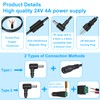 HOUHUI 24V 4A Power Supply Adapter, AC 100-240V to DC