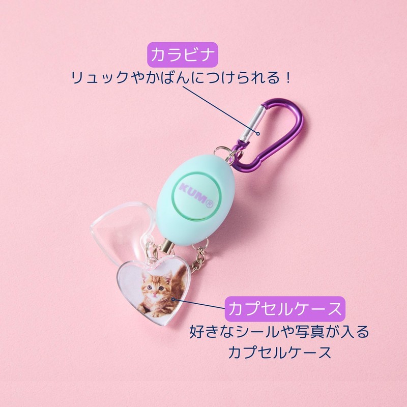 Raymay Fujii KM1366B Security Buzzer, KUM Personal Alarm with Carabiner,