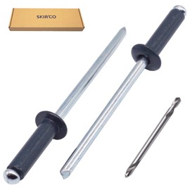 SKIR'CO Pack of 350 blind rivets painted 4.0 x 14 mm, aluminium pop rivets, drill included (anthracite grey RAL 7016)