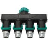4 Way Hose Splitter, Metal Hose Connector, 2 Pack Heavy