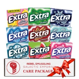 Extra Gum Variety 9 Pack of Sugar Free Gum Care Package Gift Basket by Rebel Smuggling Galactic Emporium