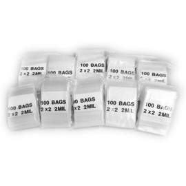 iMBAPrice 1000 - (2'' x 2'') Clear Reclosable Zipper Bags, Total 1000 Bags