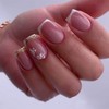 XZMeiLun French Tip Press On Nails Spring Summer Acrylic Nails
