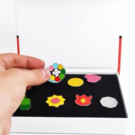 YUANstore Applicable to Generation 1-6 Badge Collection Box, Game Collection, 8 Pieces Set, Gift for Boys and Girls, Zinc