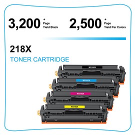 For HP 4 Pack 218X W2180X High Yield Toner NO CHIP Fits for HP LaserJet Pro MFP 3301fdw