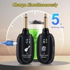 A8 Wireless Guitar Transmitter Receiver System, 2.4GHz Rechargeable, 24-bit/48KHz Audio,