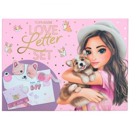 Depesche 12117 TOPModel Corgi-Love Letter Set, Letter Paper Set in a Box, with 10 Letter Sheets and Envelopes, Stickers, Tapes, Stamps and Much More