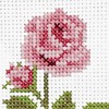 DUTCH STITCH BROTHERS - Rose Counted Cross Stitch 4" Hoop