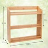 3 Tier Bamboo Spice Rack, Seasoning Jars Rack Shelf Spice