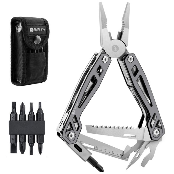 BIBURY Multitool Pliers, Titanium Plating 21 in 1 Multi-Purpose Pocket