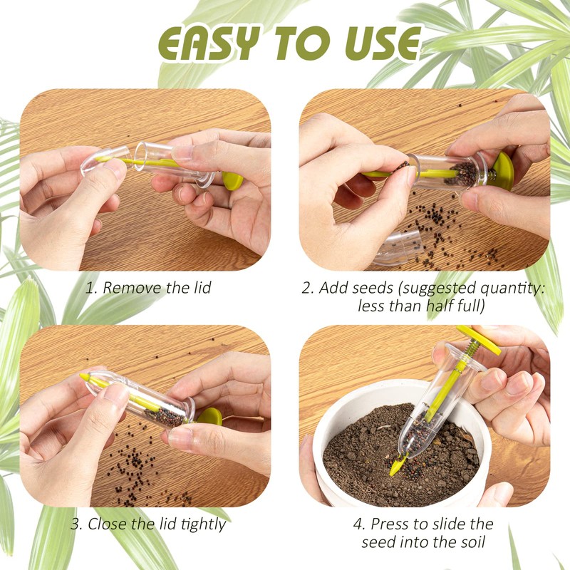 Fecsam 17 Pack Seed Planter Tool, Hand Seeder, Mini Sowing