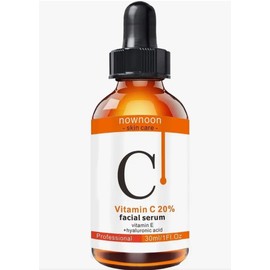 Nownoon 20% Vitamin C Liquid Serum, VC Hyaluronic Acid Face Serum Radiant Moisturizing n