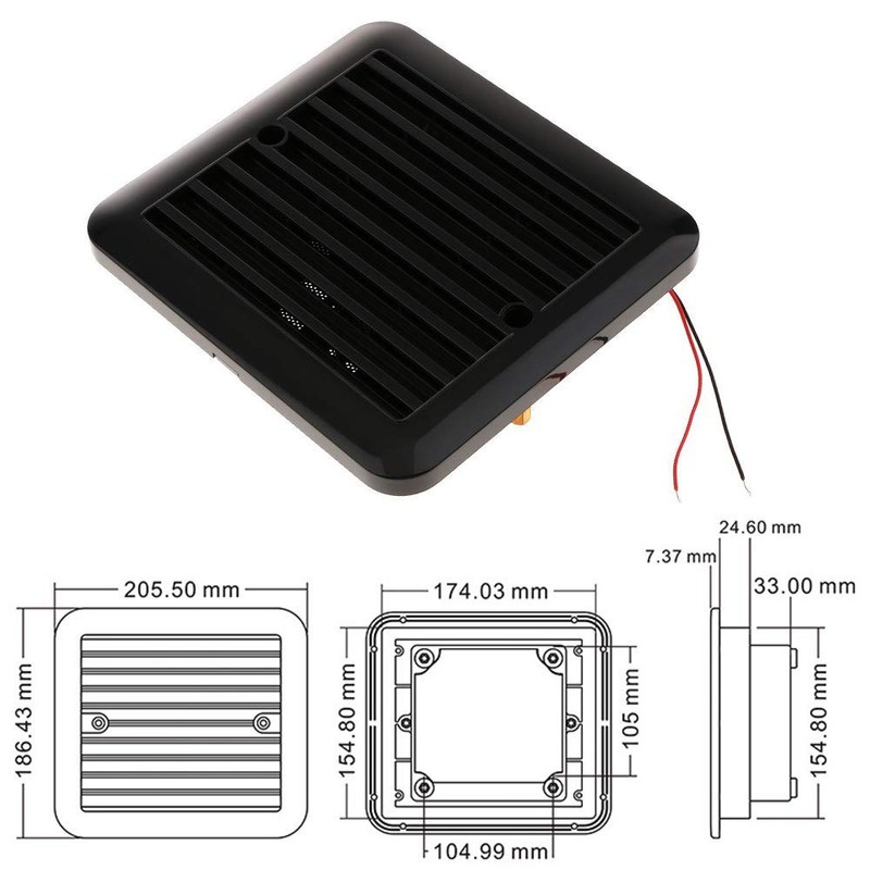 MACHSWON 12V Cooling Exhaust Fan Air Vent Ventilation for Motorhome