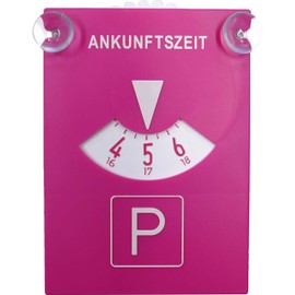 carstyling XXL Parking Disc Pink with Suction Cup