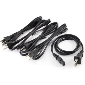 CablesOnline, 5-Pack 3ft 2-Prong Figure-8 Replacement Non-Polarized Computer Power Cord Cable, (PC-10703-5)