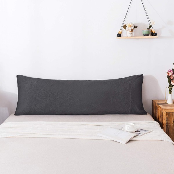Household 100% Jersey Cotton Pillowcase 20”x54”-Light Weight, Comfortable, Super Soft