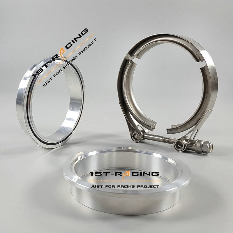 1st-racing 76mm 3" inch Aluminum Flanges+Stainl