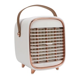 Haofy Mini Air Cooler, USB Desk Fan with Nano Ice Mist Adjustable 3 Wind Speeds, 5h Working Time Portable with Retro for Home Office, Bedroom, Indoor